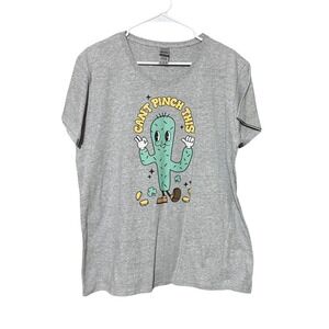 Gildan Heavy Cotton Cant Pinch This Cactus St Patricks Day Graphic T-Shirt XL